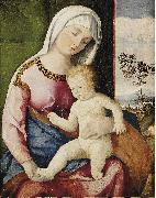 Giovanni Bellini La Madonna col Bambino oil